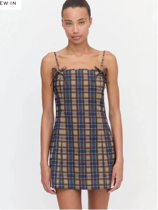 NWT Hill House Brown Spencer Plaid Rennie Dress Size XXL - Picture 3 of 9